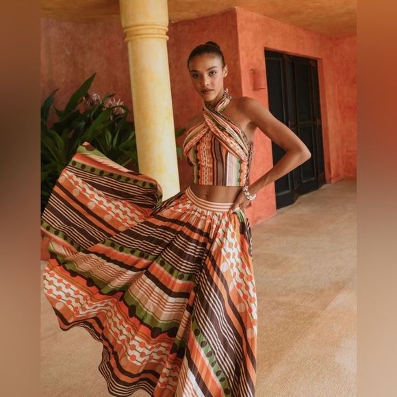 HUTCH Max Skirt in Retro Geo Stripe size small NWT - Picture 6 of 8